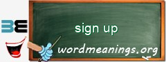 WordMeaning blackboard for sign up